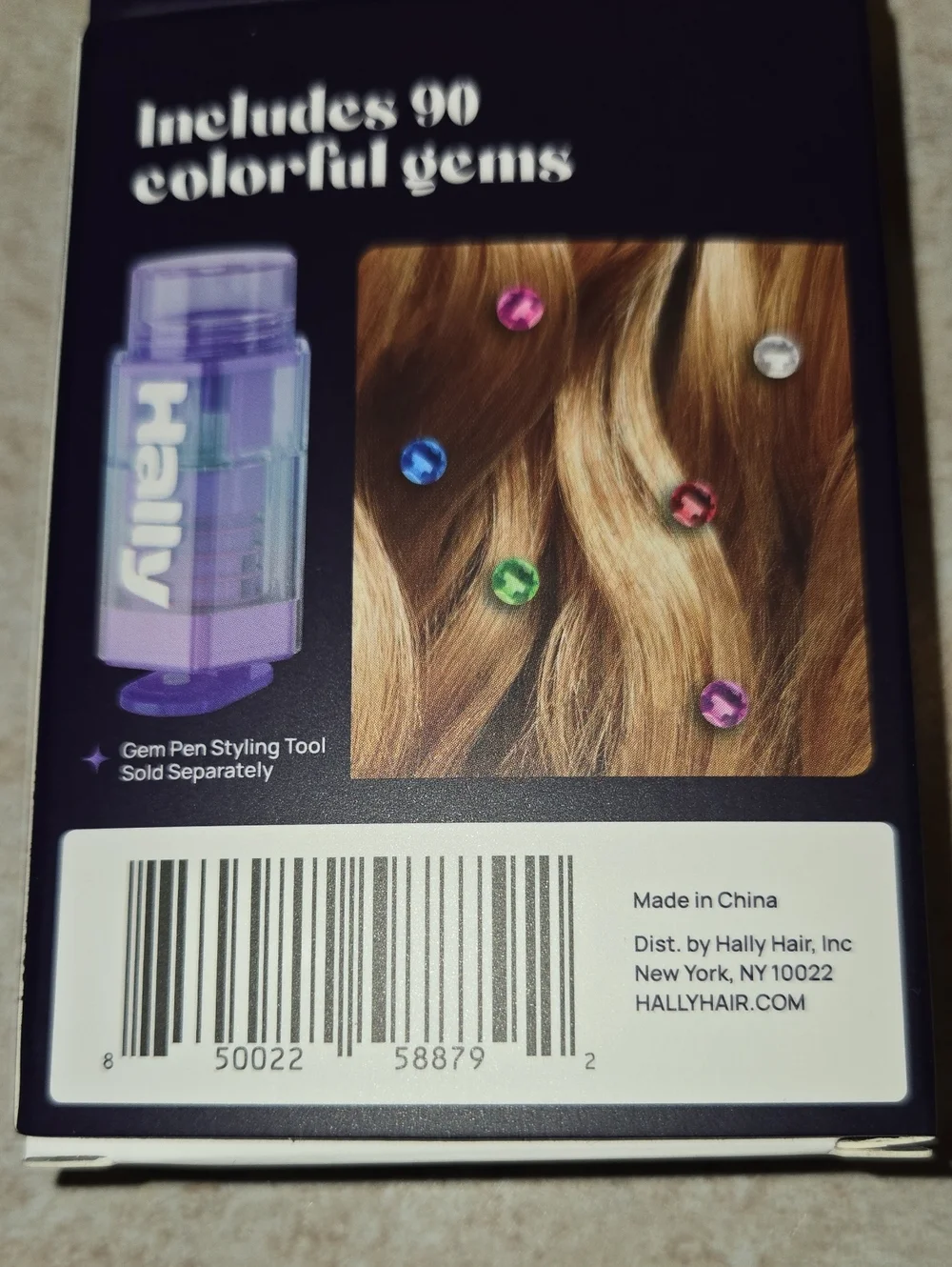 Hally Gem Pen Hair Gem Styling Set with 2 Refills NWT